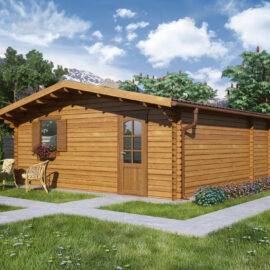 Casetta in legno mod. Roma 6x6 - porta singola