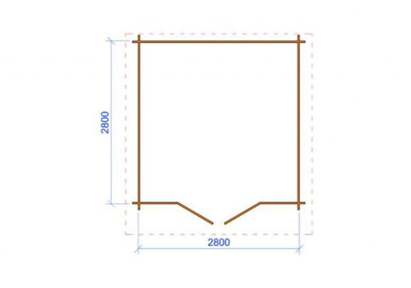 Casetta in legno Marche 3x3 misure