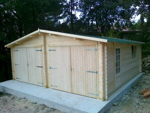 Garage in legno doppio 6x6