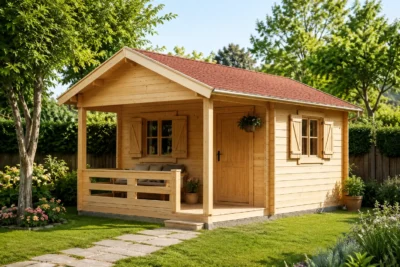 Casette in legno con veranda per godersi il bel tempo