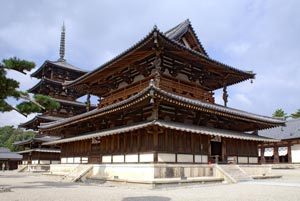 il tempio di Horyu-ji in Giappone