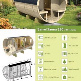 Sauna con veranda 330 scheda tecnica