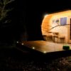 sauna ovale con illuminazione