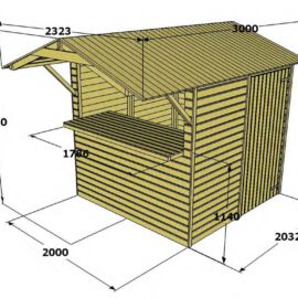 Chiosco Natale 2x2 dimensioni