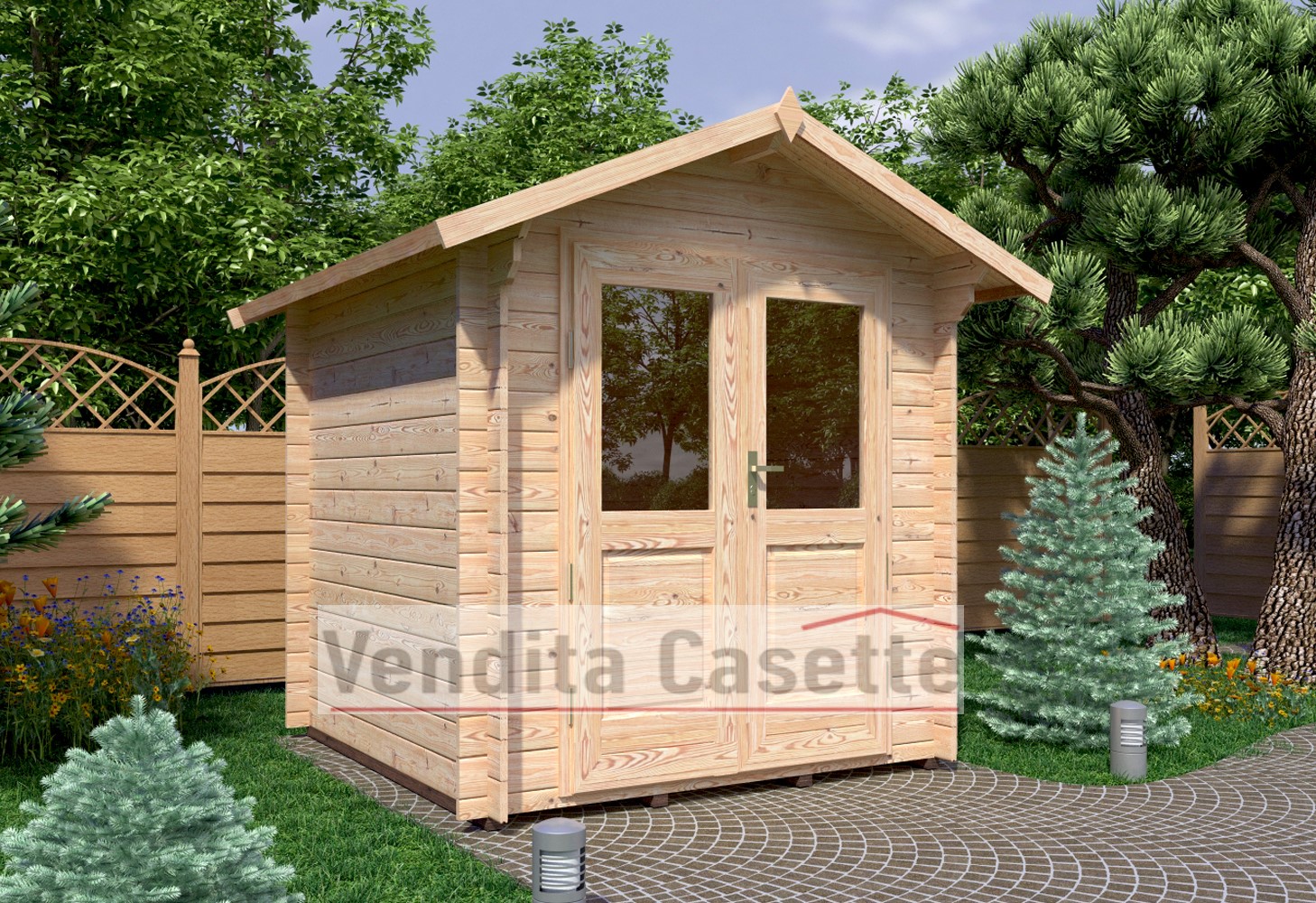 Casetta in legno mod. Bologna I 2.2×2.2 PREMIUM