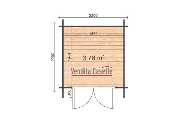 casetta in legno bologna premium piantina