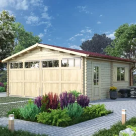 Garage in legno doppio 6x6