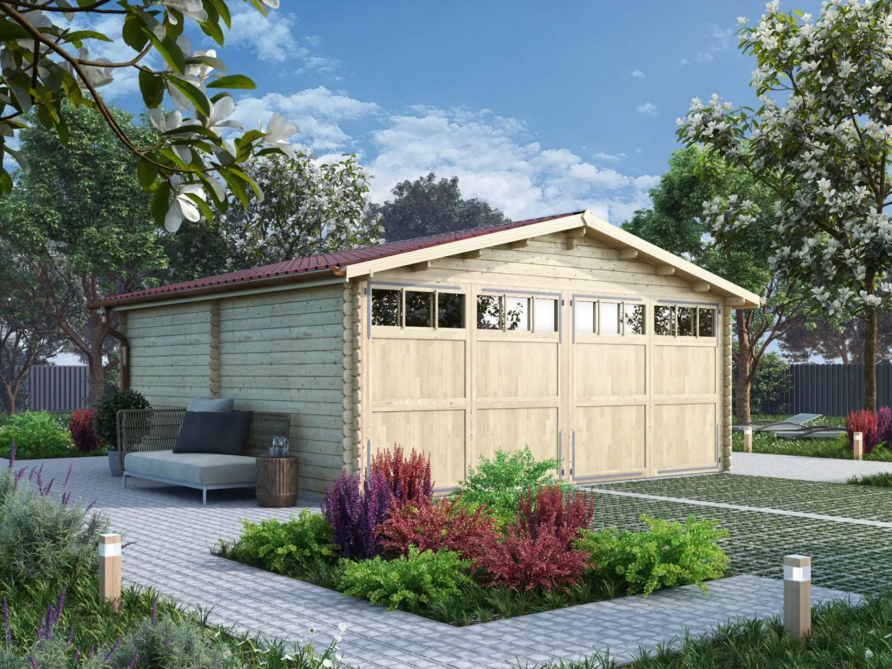 Garage in legno doppio 6x6 - 2