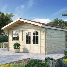 Casetta in legno Milano 45 mm Premium