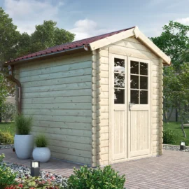 Casetta in legno modello Frosinone 2×3 con porta doppia