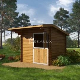 Box per cavalli in legno singolo