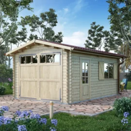 Garage in legno 3,5x5 modello Firenze