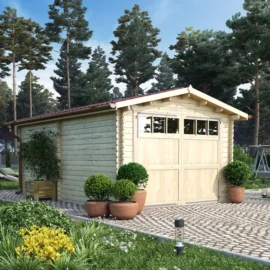 Garage in legno modello Perugia 3,5×6