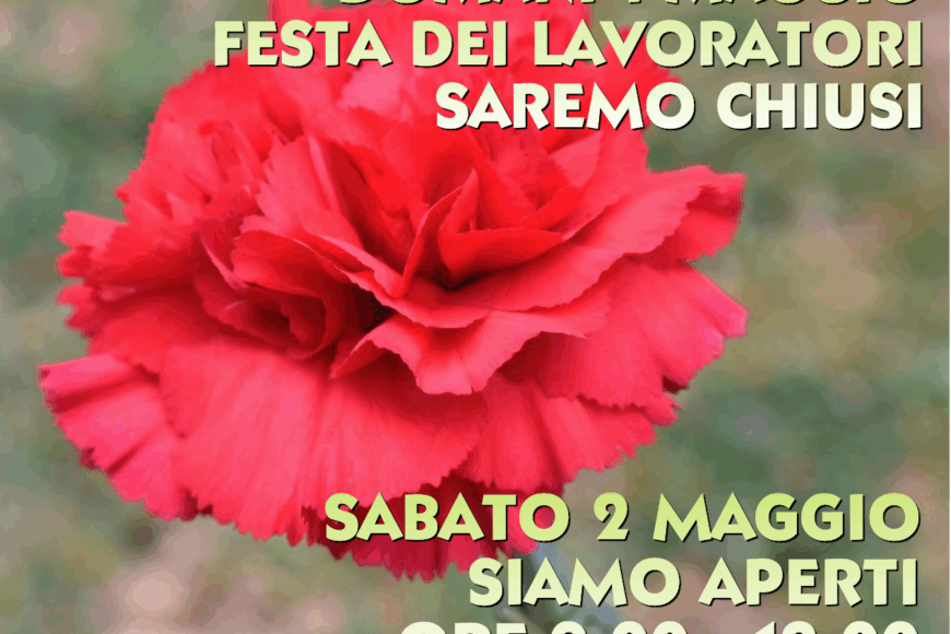 CHIUSURA 1 MAGGIO