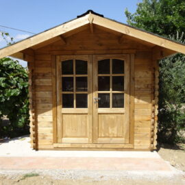 OFFERTA - Casetta in legno 2,5x2,5 (34mm) porta doppia